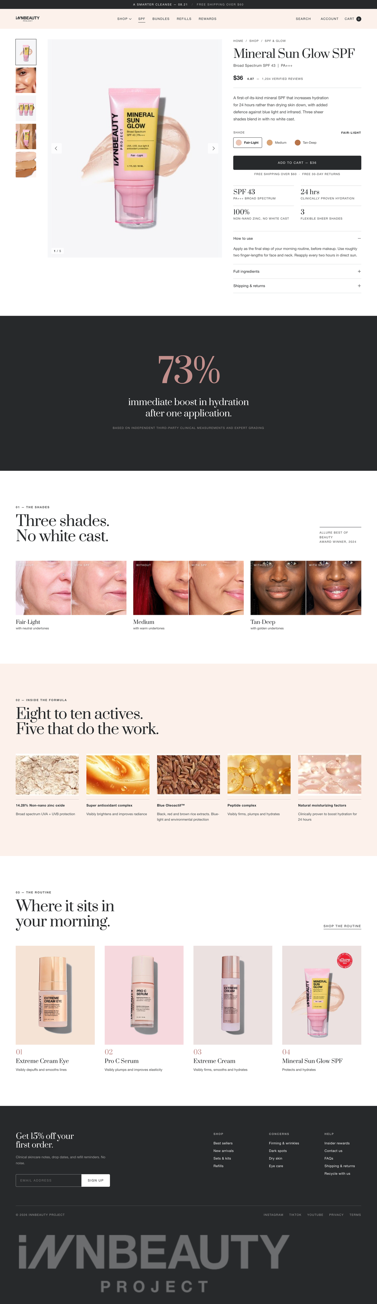 Product page, desktop