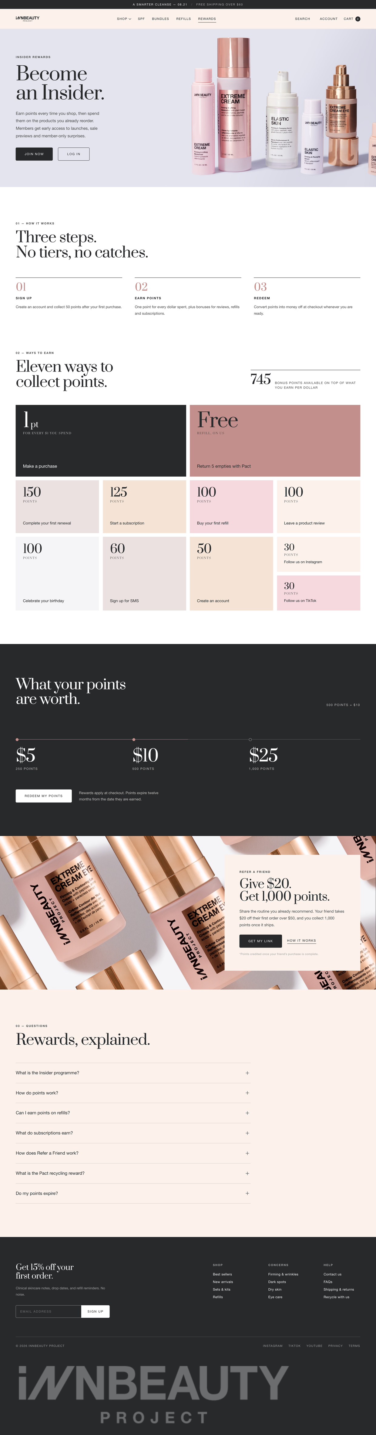 Rewards, desktop