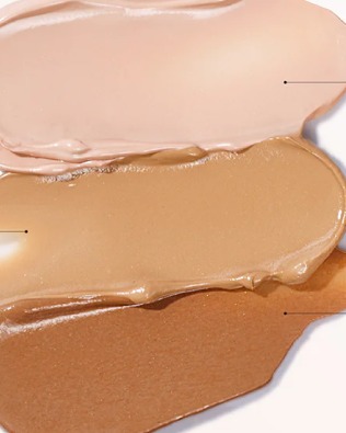 Swatches of the three shades